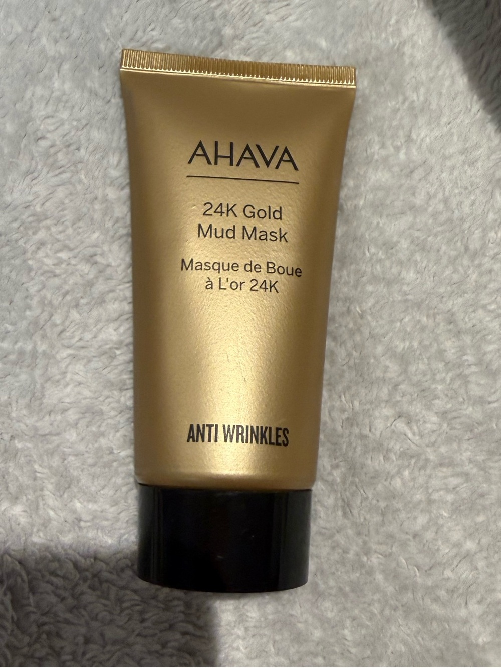 AHAVA 24K Gold Mud Mask - Gold and Black Tube